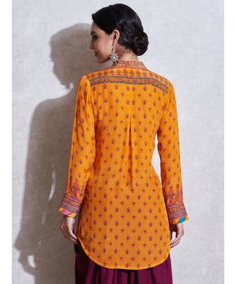 Band Collar Full Sleeves Kurti 5
