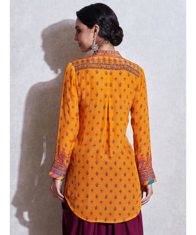 Band Collar Full Sleeves Kurti