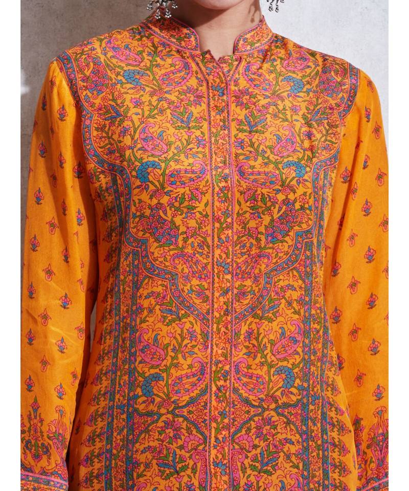 Band Collar Full Sleeves Kurti