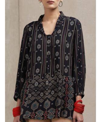 Collar Neck 3/4 Sleeves Printed Kurti 5