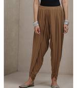 Mud Brown Solid Dhoti Pants