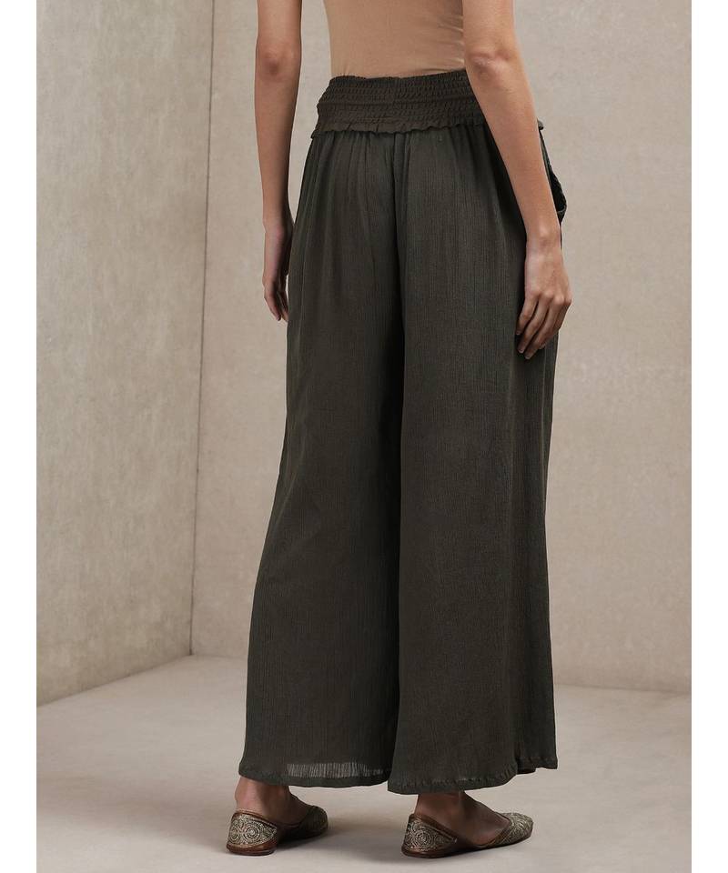 Straight Palazzo With Pockets