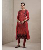 Round Neck Full Sleeves Printed Kurta With Legging And Dupatta
