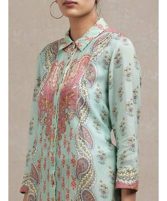 Collar Neck 3/4 Sleeve Printed Kurti 5