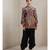 Band Collar Flared Sleeves Black Kurti