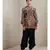 Band Collar Flared Sleeves Black Kurti