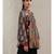 Band Collar Flared Sleeves Black Kurti