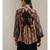 Band Collar Flared Sleeves Black Kurti