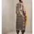 Grey Floral Print Kurta Set