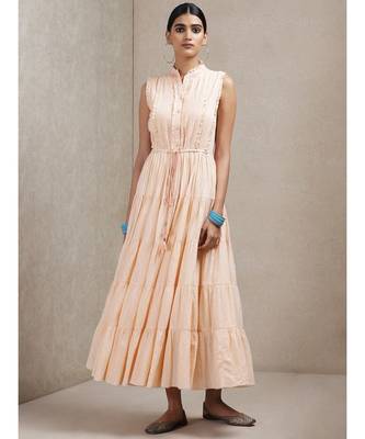 Peach Self-Work Dress 1