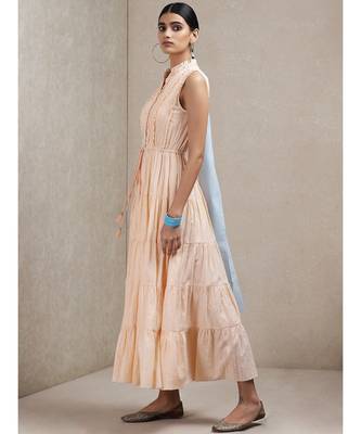 Peach Self-Work Dress 2
