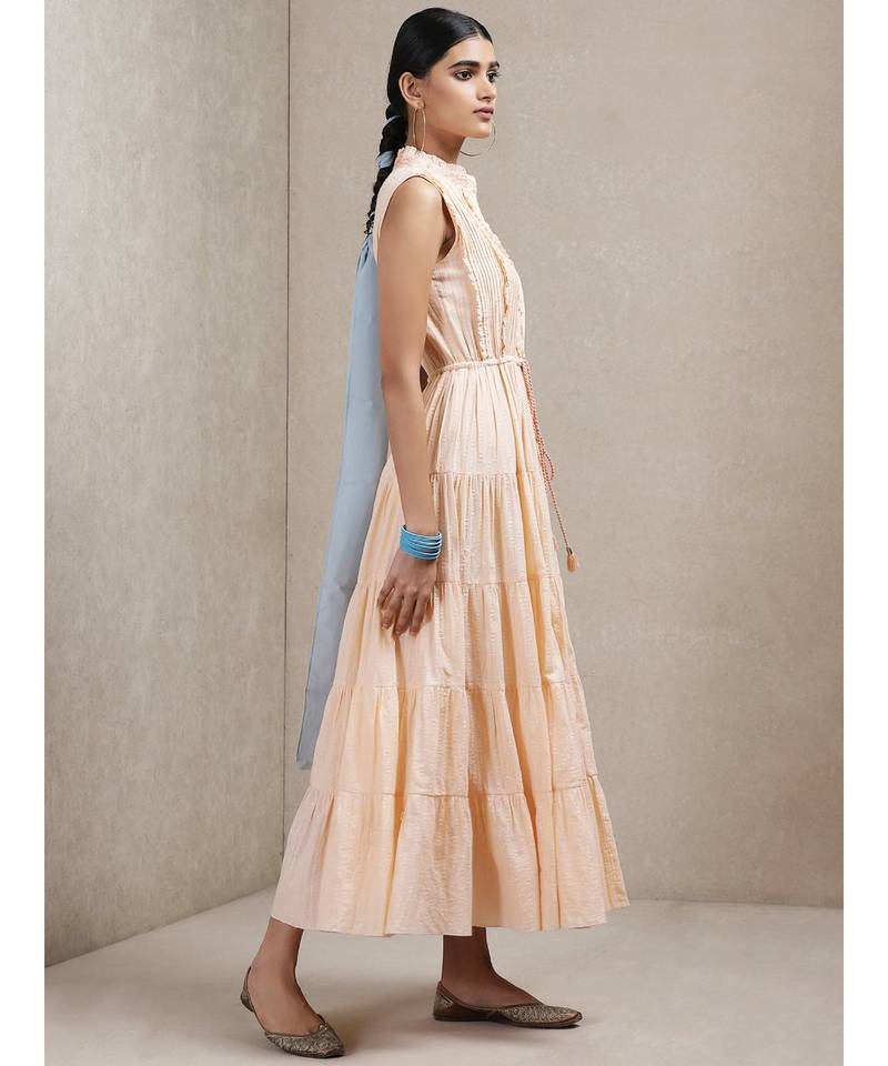 Peach Self-Work Dress