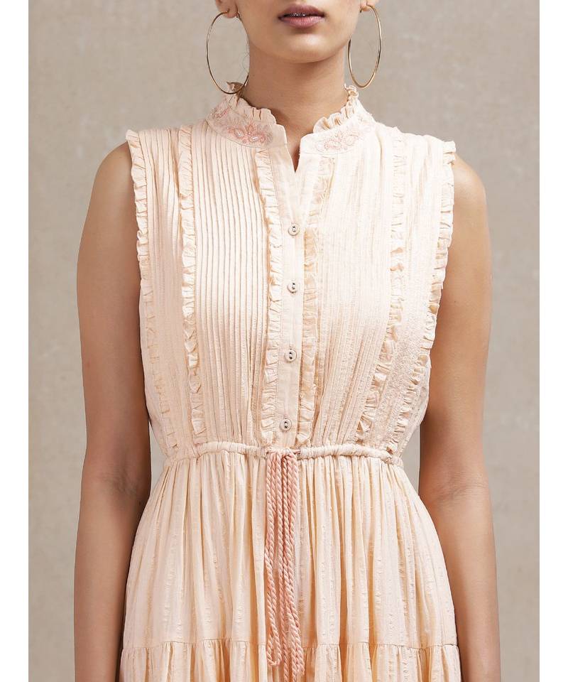 Peach Self-Work Dress