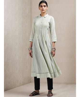 Mint Green Striped Kurta 1