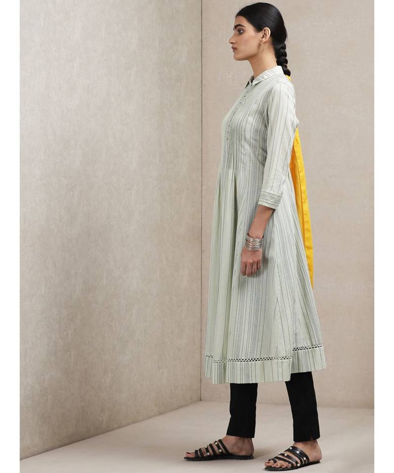 Mint Green Striped Kurta