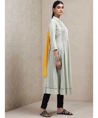 Mint Green Striped Kurta 3