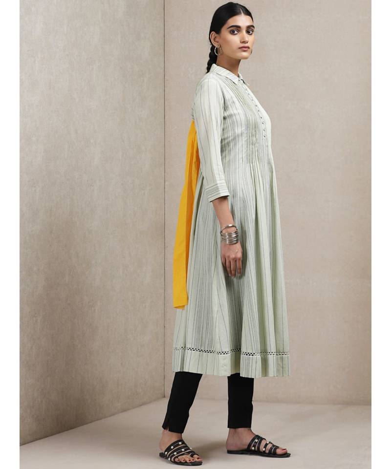 Mint Green Striped Kurta