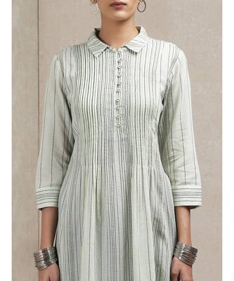 Mint Green Striped Kurta 5