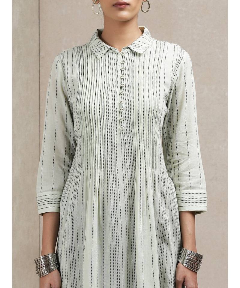 Mint Green Striped Kurta