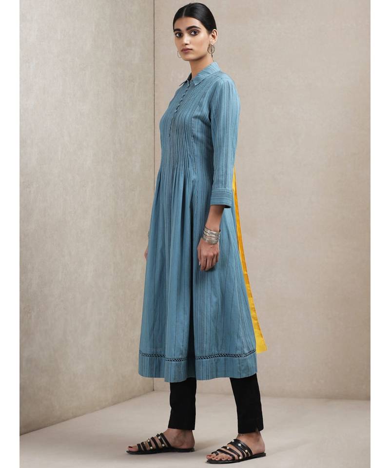 Blue Striped Kurta