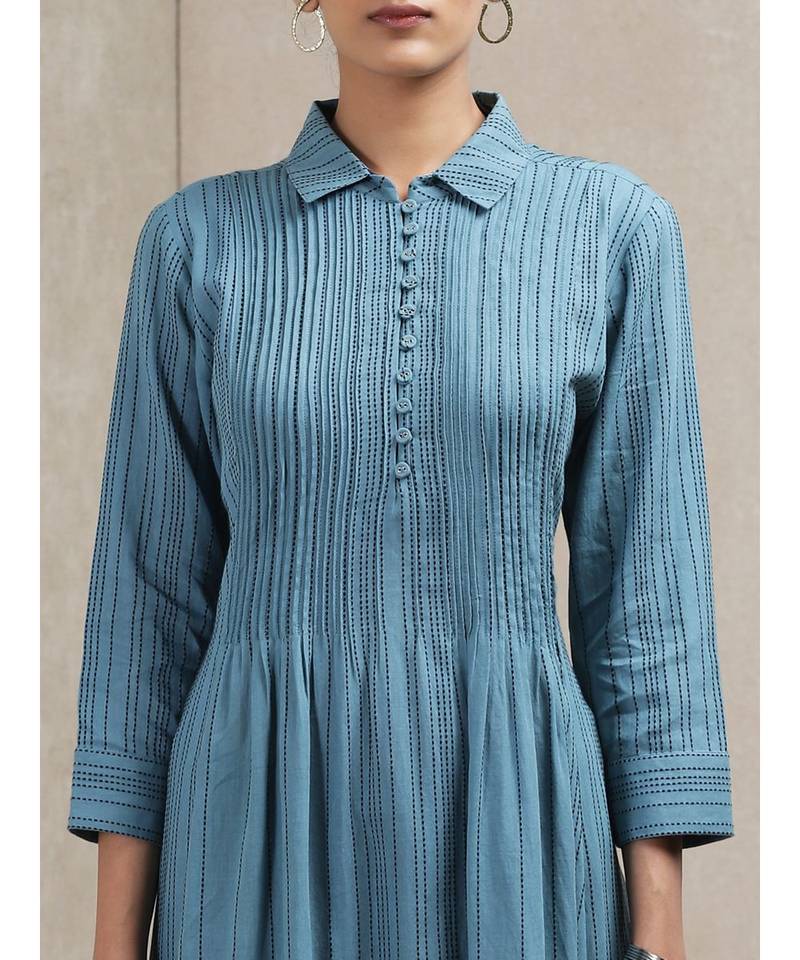 Blue Striped Kurta