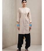 Beige Striped Kurti