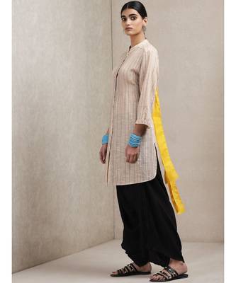 Beige Striped Kurti 2