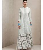 Mint Green Striped Kurti
