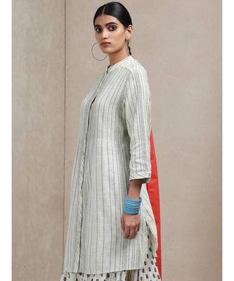 Mint Green Striped Kurti 3