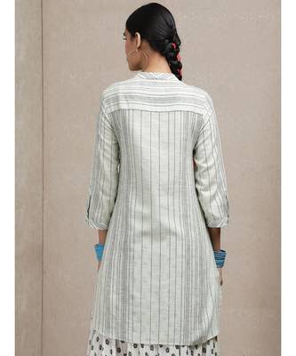 Mint Green Striped Kurti 5