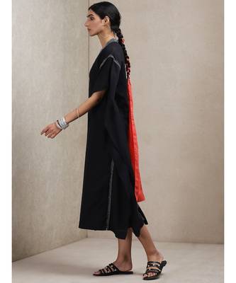 Black Solid Kaftan 2