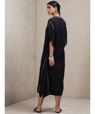 Black Solid Kaftan 4