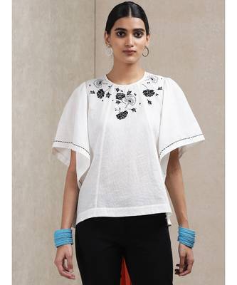 White Floral Kurti 2