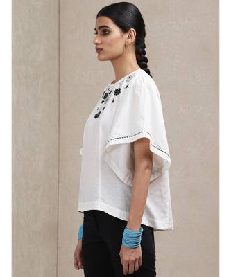 White Floral Kurti 3