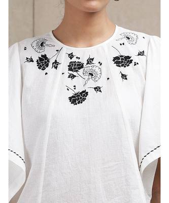 White Floral Kurti 6