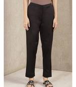 Black Solid Trousers