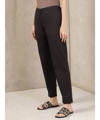Black Solid Trousers 2