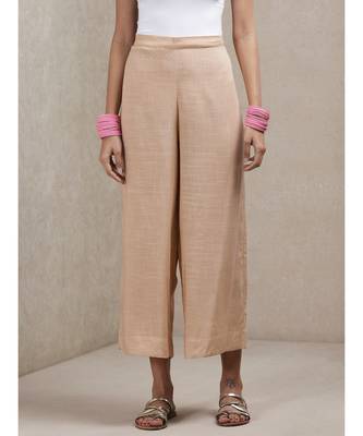 Beige Wide-Leg Palazzos 1