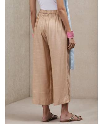 Beige Wide-Leg Palazzos 5