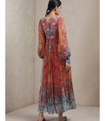 Dark Pink Printed Dress