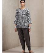 Black & White Geometric Print Kurti