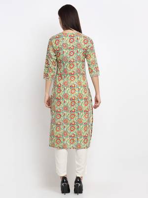 Green embroidered cotton kurtas-and-kurtis 2
