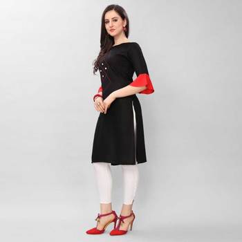 Fashion Kreza Heavy 14 Kg Rayon Women's Stitched Black Kurta 5