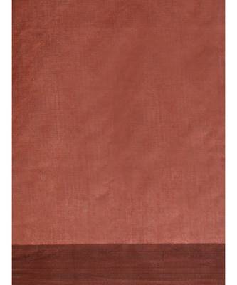 Brown Plain Cotton Handloom Sarees With Blouse 7