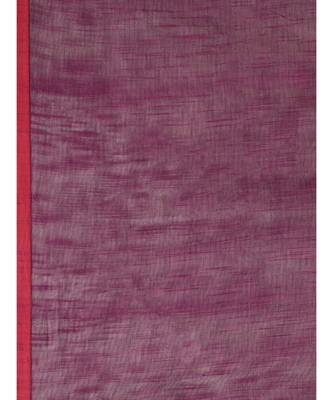 Purple Plain Cotton Handloom Sarees With Blouse 5