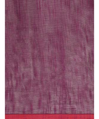 Purple Plain Cotton Handloom Sarees With Blouse 8