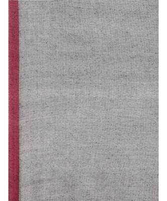 Grey Plain Cotton Handloom Sarees With Blouse 5