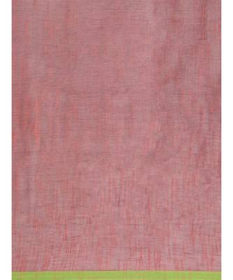 Grey Plain Cotton Handloom Sarees With Blouse 5