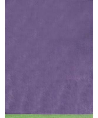 Purple Plain Cotton Handloom Sarees With Blouse 7