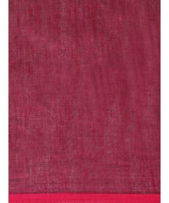 Purple Plain Cotton Handloom Sarees With Blouse 8